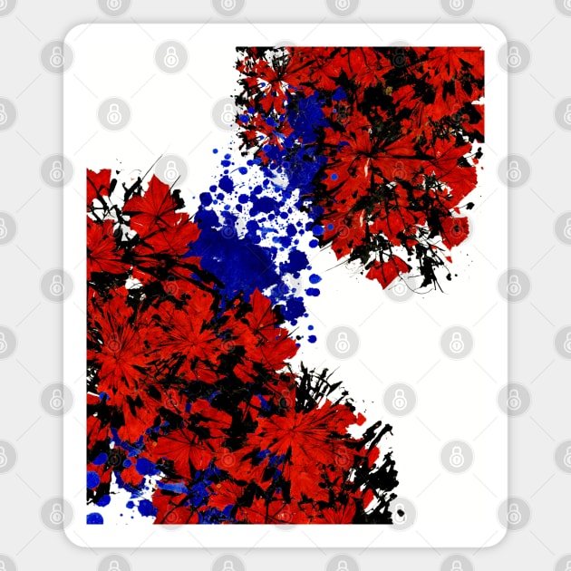 Gorgeous Blood Flower Splatter Art Design Magnet by ARTISINION